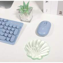 Euuztu Gel Wrist Rest Keyboard And Mouse Green Keyboard Wrist Rest Set Ergonomic Cute Transparent Cool Mouse Wrist Pad Silicone Non-Slip Support Computer Gaming Home Office Ocean Beach - 查看 3