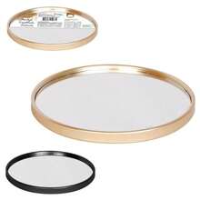 Elegant Decorative Mirrored Tray, Oval, Round, Rectangular, Multicolor - Dorado - Ver 10