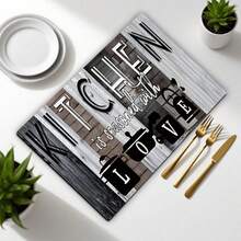 1pc Kitchen Pattern Draining Mat, Coffee Maker Drip Tray, Dish Drying Mat, Placemat, Kitchen Use - Multicolor - View 4