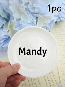 LICVIC 1/2/5pcs Personalized Name Ring Plate, Custom Jewelry Box, Customized Engagement Gift, Customizable Wedding Anniversary Ring Plate, Newlywed Gift, Proposal Gift, Bridal Shower Gift, Anniversary Gift, Personalized Ring Plate, Fashionable Autumn - Style a - View 9