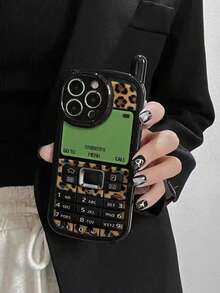 1pc New Personalized Big Boss Leopard Print Painted Anti-Drop Phone Case, Glossy Painted Soft Shell Protective Phone Case Compatible With IPhone 17pro/17Air /17/17promax 16/11/16pro/16plus/16promax/16e/15Promax/13/14/12/11, 14, 11, P12 - Multicolor - View 3