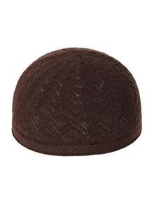 1pc Unisex Knitted Cap, Prayer Hat, Muslim Kufi Hat, Minimalist Breathable, Muslim Taqiyah Hat, Celebration Festival, Casual Wear, Arabic Prayer Cap, Festival Gift - Sunday Hat - View 8