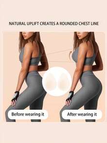 1 Pair Invisible, Self-Adhesive, Anti-Friction, Washable Nipple Covers, Suitable For Swimwear, Clothing Coverage, Camisoles, Ocean Bathing, Hot Tubs, Travel, Vacation, Water Parks, Swimming Pools, Spaghetti Straps, And Daily Wear - Apricot - View 6