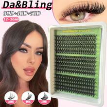 640pcs 30D/40D/50D Fluffy C-Curl 8-16mm Mixed DIY Eyelash Extension Kit, Create Voluminous Natural Y2K Butterfly Makeup Effect, Easy DIY Lashes At Home, Lash Cluster Set, Eyelashes, False Lashes - 僅睫毛 - 查看 6