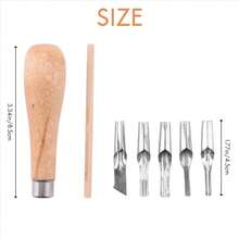 Block Cutting Rubber Stamp Carving Tools With 5 Blade Wood Handle Printmaking Carving Tools Set - Multicolor - View 7