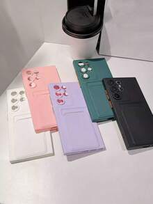 Card Slot Bag Phone Case Compatible With Samsung Galaxy S26 Ultra S25 Ultra S24 Ultra S22 Ultra S23 Ultra Bumper Wallet Soft Shockproof Cover - White - View 4