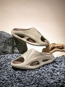 Autumn/Winter Warm Anti-Slip Indoor Slippers, Christmas & Halloween Deer & Christmas Tree Embroidery Warm House Slippers - Brown - View 5