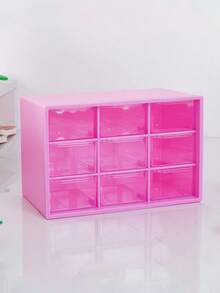 Transparent Plastic Desktop Drawer Storage Box, Large Capacity Multi-Function Storage Rack, Suitable For Desk Or Wall-Mounted, Portable Jewelry Stand, Office Supplies, Cosmetics, Bathroom Accessories, Travel Essentials - Multicolor - View 16