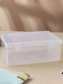 1pc Multi-Functional Transparent Plastic Box - Various Sizes, For Organizing Beads, Crafts, Diamond Painting, Earphones, Cables, Chargers, Small Office Desktop Items Storage - Clear - View 6