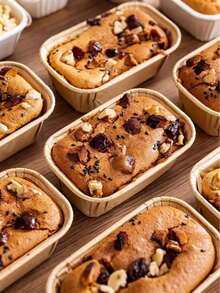 50/20/2pcs Oil-Resistant Baking Paper Cups, Disposable Bread Baking Molds, Kraft Paper Cupcake Liners, Rectangular Bread Baking Tray, Multi-Functional Pancake Pad And Pie Pad, Suitable For Microwave, Refrigerator And Oven, Can Be Used For Wedding, Birthday, Christening, Party And Events - A - View 5