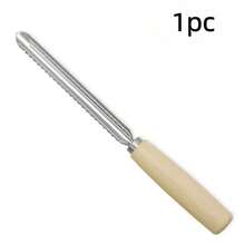 1pc/3pcs/4pcs/5pcs Stainless Steel Fruit & Vegetable Peeler With Wooden Handle - Compact Kitchen Essential Tool For Easily Removing Cores From Apples, Pears And More - Apricot - View 13