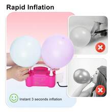 迷你电动气球泵，便携式气球泵，气球派对生日装饰充气泵，适用于各种节日、动物屠宰节、圣诞节、生日派对用品（220V-240V） - 查看 4
