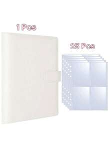 1 Set Premium Multifunctional A5 Photo Card Loose-Leaf Album, Fashionable Album Design, Compact & Durable, PU Leather Loose-Leaf Notebook Cover, Loose-Leaf Organizer Suitable For Daily Planning, Notes, Office Supplies, Card Collection - Multicolor - View 24