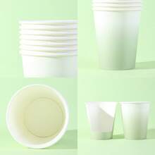 10/20/40/60pcs Gradient Green Macaron Paper Cups, Soft Minimalist , Suitable For Easter Brunch, Spring Picnic, Wedding Party, Afternoon Tea With Friends, Daily Use, Multi-Pack Party Supplies - Green - View 6