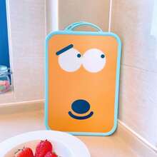 1pc Cartoon Cute Plastic Cutting Board, Dishwasher , Multifunctional Chopping Board With Easy-Grip Handle, Suitable For Kitchen Cooking Prep - 1PC - View 7