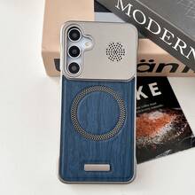 1 pièce Étui de téléphone magnétique de style minimaliste et populaire pour les affaires, convenant aux Galaxy S25 Ultra, Galaxy S24 Ultra, Galaxy S23 Ultra. Texture lisse, étui de couple, cadeau d'anniversaire, compatible avec les téléphones . Étui de protection pour téléphone avec texture magnétique Galaxy, matériau PC sans cadre. - Multicolore - Voir 79
