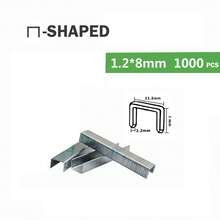 1pc 3-In-1 Heavy Duty Manual Staple Gun Set, U/T/Door Shape Nails, Includes 300 Or 600 Nails, Suitable For Furniture, Decoration, Woodworking, Doors And Windows Material Fixing - Silver - View 14