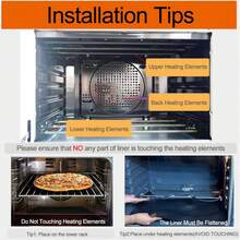 3pcs Reusable Oven Liners Set, Suitable For Electric Oven, Gas Oven, Toaster Oven, Microwave, Grill, Non-Stick & Easy To Clean - Black - View 3