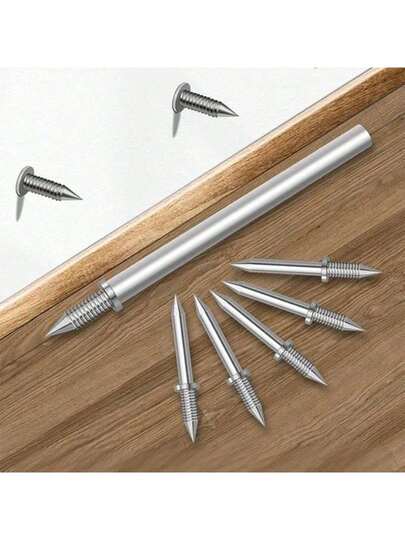 100/200颗无缝踢脚线钉，隐形钉，双头钉，隐藏式螺丝钉专用套筒工具，无缝踢脚线钉安装工具套装