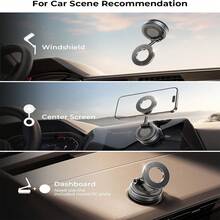 2027 New Adjustable & Foldable Magnetic Car Mobile Phone Holder, N52 Strong Magnet, 360° Rotatable, Vacuum Suction Cup Mount For Dashboard, Bathroom Tiles, Glass Surfaces - ABS Material, Round Shape, Sleek Design | Father's Day/Valentine's Day - Multicolor - View 6