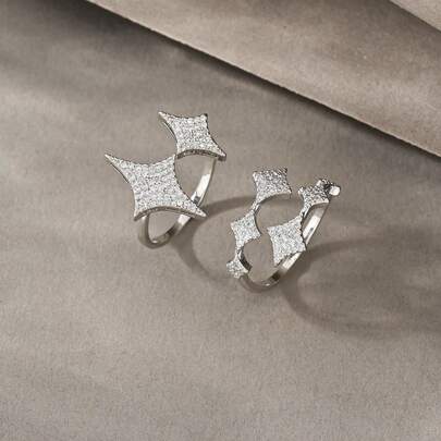 Nhẫn nhiều lớp màu bạc 925, kiểu dáng sang trọng, phù hợp để đeo hàng ngày, hẹn hò, dự tiệc và làm quà tặng.