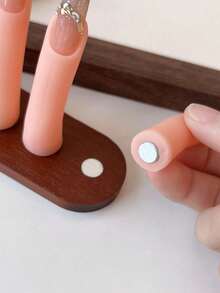 硅胶美甲练习手指+磁性底座，美甲新手训练假指甲模型支架工具套装 - 彩色 - 查看 4