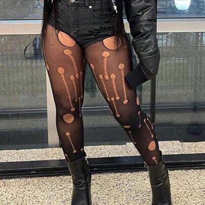 1pc Unbreakable Sexy Stockings, Fishnet Tights, Tempting Leggings Sheer Pantyhose