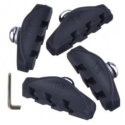 50mm/1.97" C-Type Bicycle Brake Pads, Disc Brake Pads, V-Brake Pads, Quiet Brake Shoes, Rubber Bicycle Brake Blocks Replacement, Suitable For Road Bikes, Comes With Hex Wrench