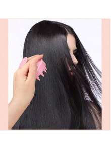 一体式硅胶洗发刷，带头皮按摩功能 - 无需电池，轻柔梳理头发并按摩头皮，防滑手柄，粉色/蓝绿色可选，适用于所有发质（直发/波浪卷/卷发/蓬松卷发），沐浴时护理头发 - 适合居家或沙龙使用，符合人体工程学设计，经久耐用，是日常护发的必备之选 - A - 查看 5