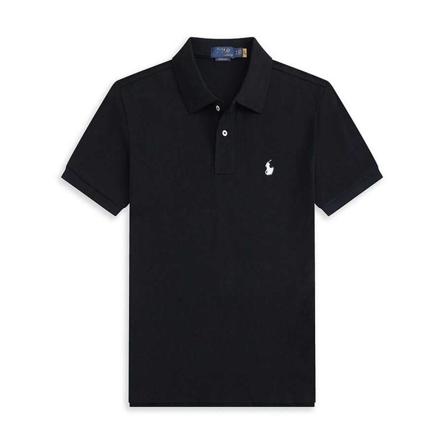 Men Polo Shirts - POLO短袖[黑色白標] - 查看 1