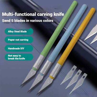 1pc Handcrafted Carving Knife, For Paper Cutting, Card Making, Window Paper-Cut Crafts, Precision Tool Set, Suitable For Art And DIY Carving Projects
