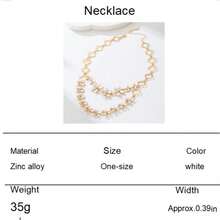 轻盈白色镂空双层花朵项链，优雅波西米亚风，情人节礼物 - 白色 - 查看 7