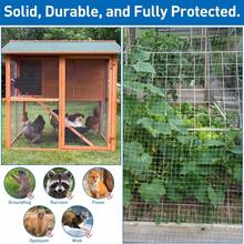 金属丝网鸡笼围栏镀锌焊接笼网卷，适用于花园植物、家禽、动物笼网围栏 - 銀色 - 查看 5