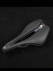 PS-1821 1 Pc Non-Slip Leather One-Piece Bottom Shell MTB/ROAD/Gravel Bicycle Saddle - Black - View 3