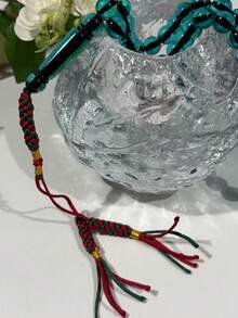 1pc Ramadan Ramadan Prayer Beads 45 Tassel Black Rosary Bracelet - Multicolor - View 6