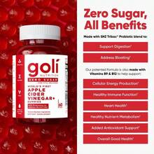 Goli Zero Sugar Best Seller Trio - World's First 3-In-1 Pre, Post, Probiotic, Apple Cider Vinegar With Vitamin B12 And Probiotics To Address Bloating, Ashwagandha & L-Theanine, Vitamin D Gummies. Gluten-Free, Vegan, Non-GMO & Gelatin-Free - 666g - Xem 5