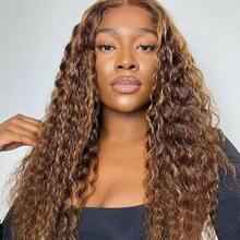 4/27 Highlight Lace Front Wigs Human Hair Pre Plucked Bleached Knots 12A 180 Density 13x4 HD Ombre Honey Blonde Deep Wave Human Hair Wigs With Baby Hair - S4/27 - View 8