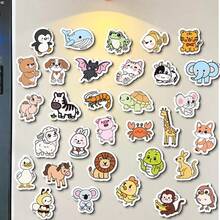32pcs Cute Cartoon Farm Animal Assortment Refrigerator Magnets Set, Including Cats, Dogs, Rabbits And More, Adorable And Fun For Home, School, Party Decor, DIY, Durable, Easy To Install And Clean, Suitable For Dishwasher, Fridge, Whiteboard, Car, Filing Cabinet And Other Magnetic Surfaces - Animals In Mobilization - View 5