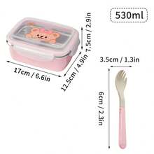 2-Compartment 304 Stainless Steel Lunch Box With Spoon, 530/850Ml Microwave Heatable Bento Box, Reusable Fruit Salad Food Container, Sealed Leak-Proof Lunch Container, Suitable For Students & Adults To Use At School, Office, Travel, Picnic,Back To School - Multicolor - View 17