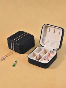 1 hộp đựng trang sức du lịch xách tay, hộp đựng trang sức bằng da PU, hộp đựng trang sức nhỏ gọn có khóa kéo, hộp đựng nhiều tầng đựng bông tai và nhẫn, hộp đựng mỹ phẩm trang điểm, giá trưng bày trang sức, hộp đựng nước hoa, chất liệu chống thấm nước và chống oxy hóa để bảo vệ nhẫn, bông tai và dây chuyền, quà tặng ngày lễ, quà tặng cho nữ, thích hợp làm quà tặng cho giáo viên. - Nhiều màu - Xem 17