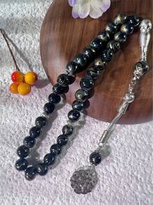 1pc 33pcs Glass Bead Rosary Necklace, Ramadan Prayer Beads Bracelet - Multicolor - View 5