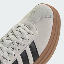 Women's Adidas VL COURT BOLD "T-Toe" Retro Platform Casual Sneakers - Light Grey - View 10