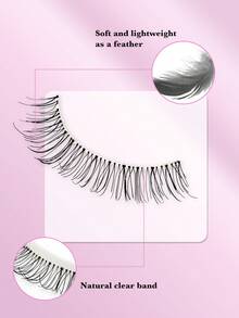 5对热销自然长款3D水貂毛假睫毛，柔软短款仿睫毛，手工制作假睫毛，化妆工具，睫毛嫁接 - 查看 2