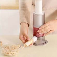 1 pieza Embutidora manual de salchichas con 4 embudos diferentes - Embutidora de salchichas con manivela, herramienta de relleno de salchichas para la cocina del hogar, molinillo de carne de plástico duradero para salchichas caseras, sin necesidad de electricidad, fácil de usar y limpiar, disponible en 2 colores - Multicolor - Ver 6