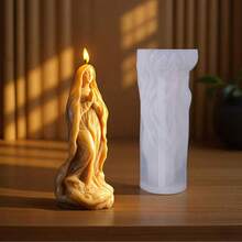 Religious Icon Series Silicone Mold For DIY Aromatherapy Candles, 3D Religious Candle, Plaster, Resin Craft Gift Mold - White - View 3