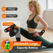 1pc Wireless Electric Wrist Massager With Heating & Vibration, Wrap-Around Design For Hand & Joint Fatigue Relief Massage Pad - View 7