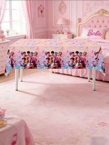New K-Pop Cartoon Inspired Birthday Party Disposable Tablecloth Set, Popular Anime Style Party Supplies For Girls Birthday Events - Multicolor - View 5