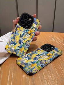 1 chiếc ốp lưng điện thoại giả da họa tiết hoa lá và chanh màu xanh dương cổ điển, kiểu dáng dọc, tương thích với các dòng điện thoại Apple 17/17 Air/17PRO/17PROMAX/16/16PLUS/16PRO/16PROMAX15/15PLUS/15PRO/15PROMAX - Nhiều màu - Xem 2