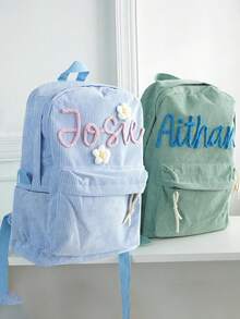 Personalized Kids Backpack, Toddler School Backpack, Back To School Gift, Flower Girl Gift, Preschool Backpack, Kindergarten Kids Bag Gift - Multicolor - View 7