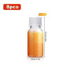 4/8pcs 2/3.3oz Plastic Juice Bottles With Lids And Measurement Marks, Small Plastic Travel Bottles With Caps, Suitable For Juicing, Smoothies, Milk And Other Homemade Beverages - View 15
